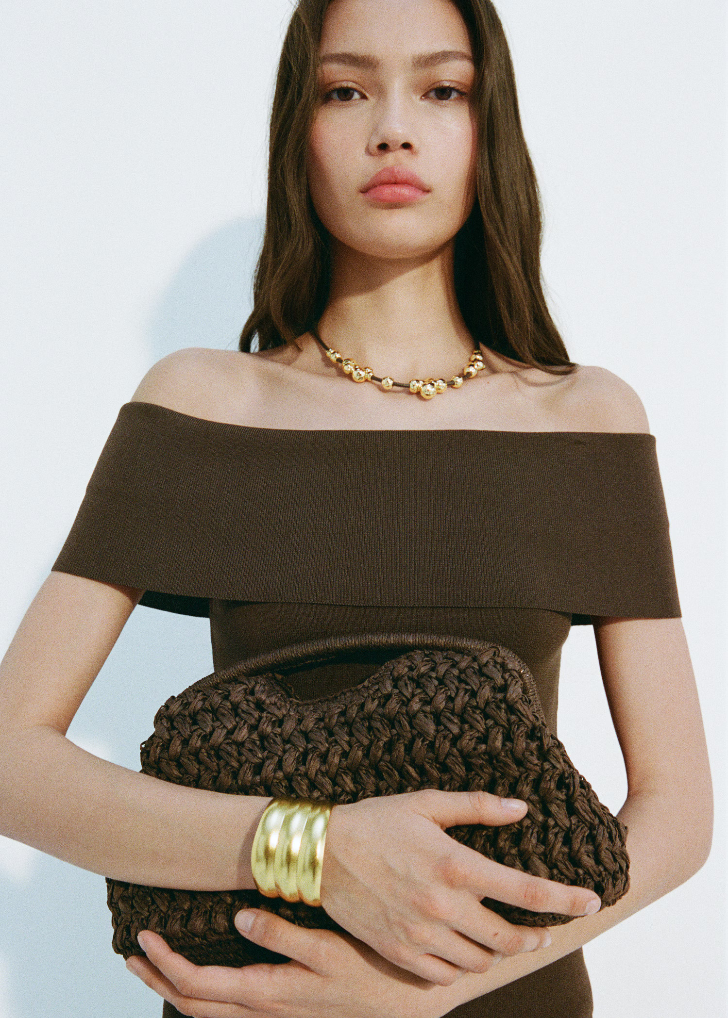 Off-the-shoulder knitted top - Women | MANGO USA | Mango (US/MX/AU)