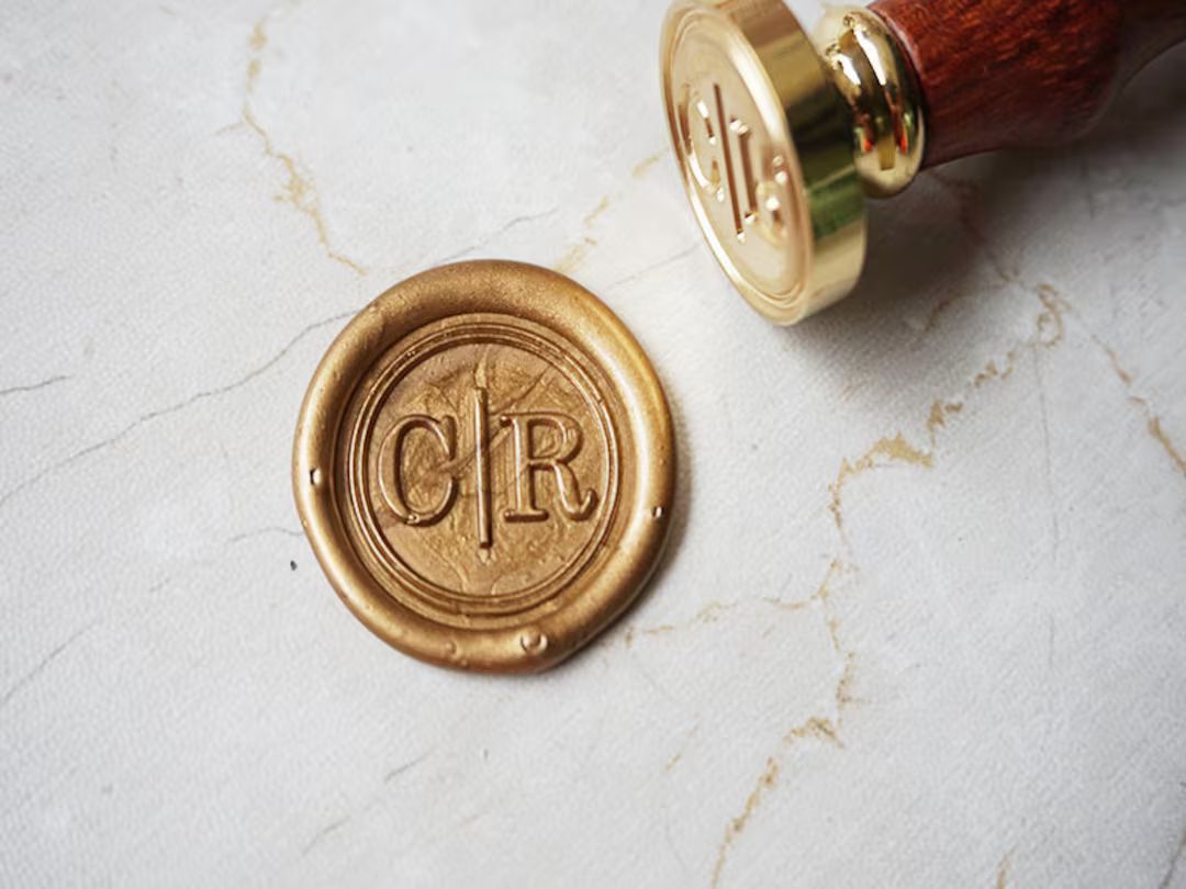 Personalized 2 Initials Monogram  Wax Seal Stamp  ,Custom wedding stamp,Your Art Work ,Logo L59 | Etsy (US)