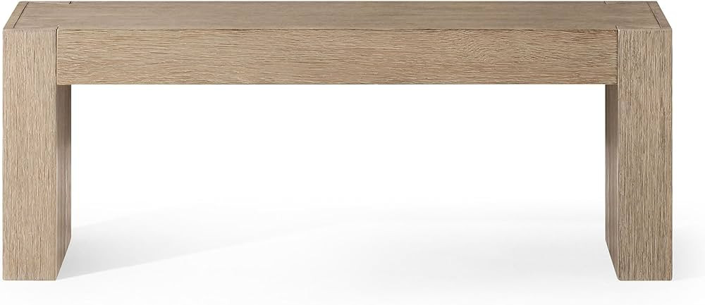 Maven Lane Zeno Contemporary Wooden Bench in Weathered Black Finish | Amazon (US)