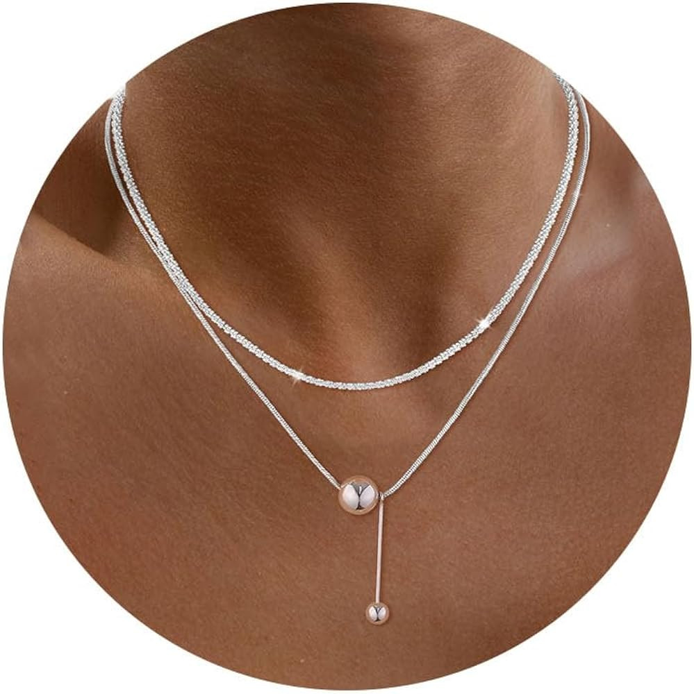 Foxgirl Lariat Gold Necklace for Women, Dainty Long Necklace 14k Gold Plated/Silver Y-Shaped Pend... | Amazon (US)
