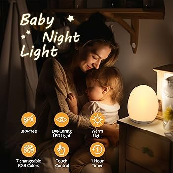 JolyWell Night Light for Kids, Baby Night Light with 7 Colors Changing Mode & Stepless Dimming, N... | Amazon (US)