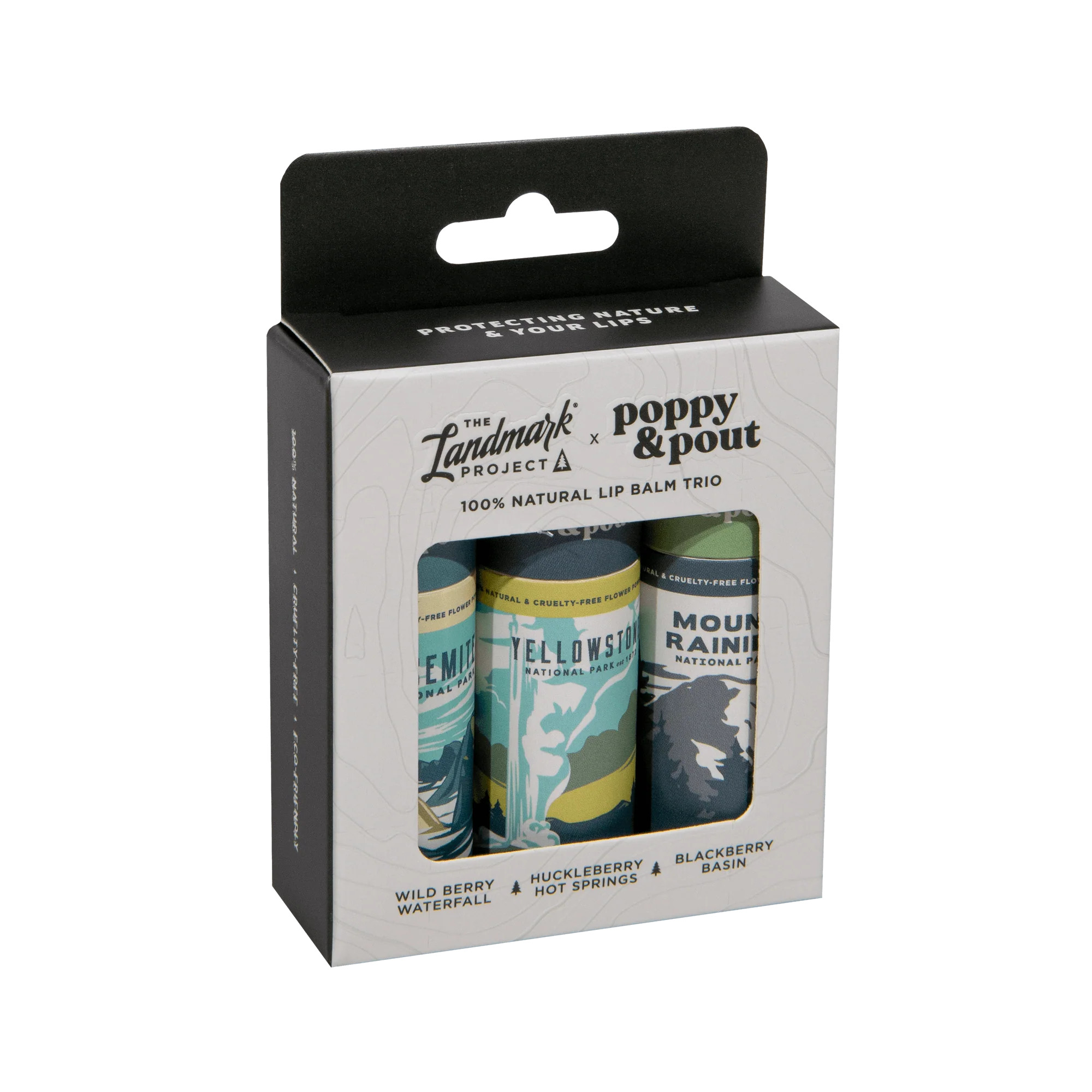 Gift Set, The Landmark Project, Lip Balm Trio, Mountain | Poppy & Pout