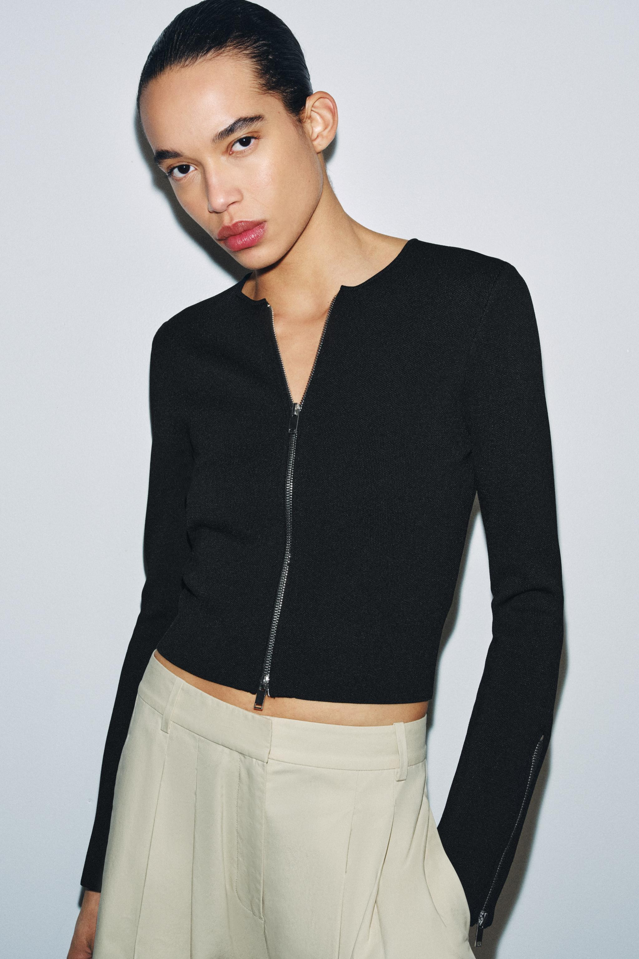 GILET EN MAILLE ZIPPÉ | Zara US