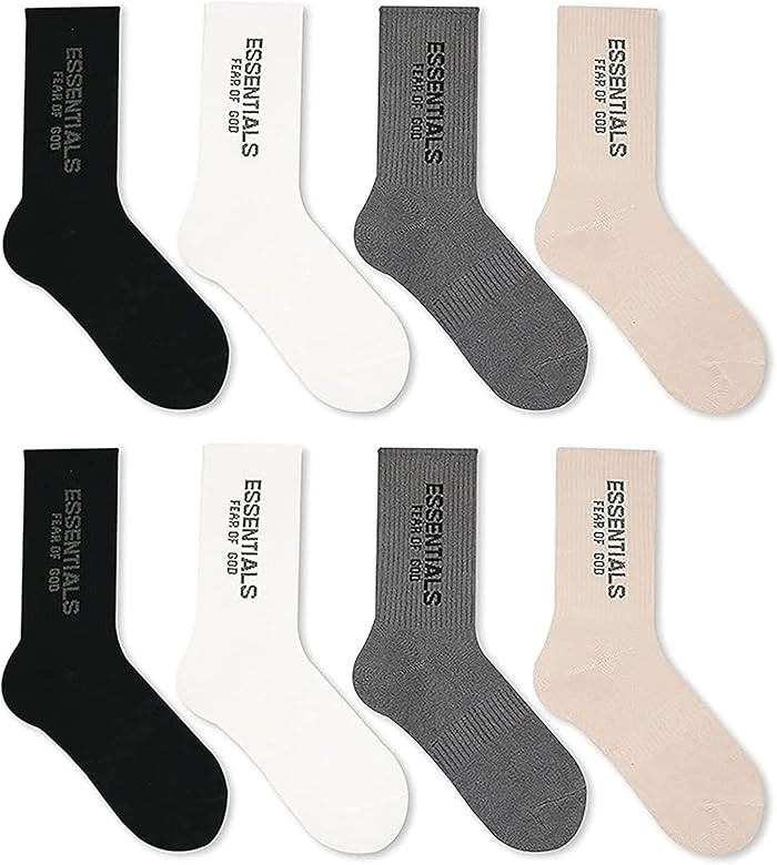 Adult Cotton Crew Socks 4-Pairs | Amazon (US)