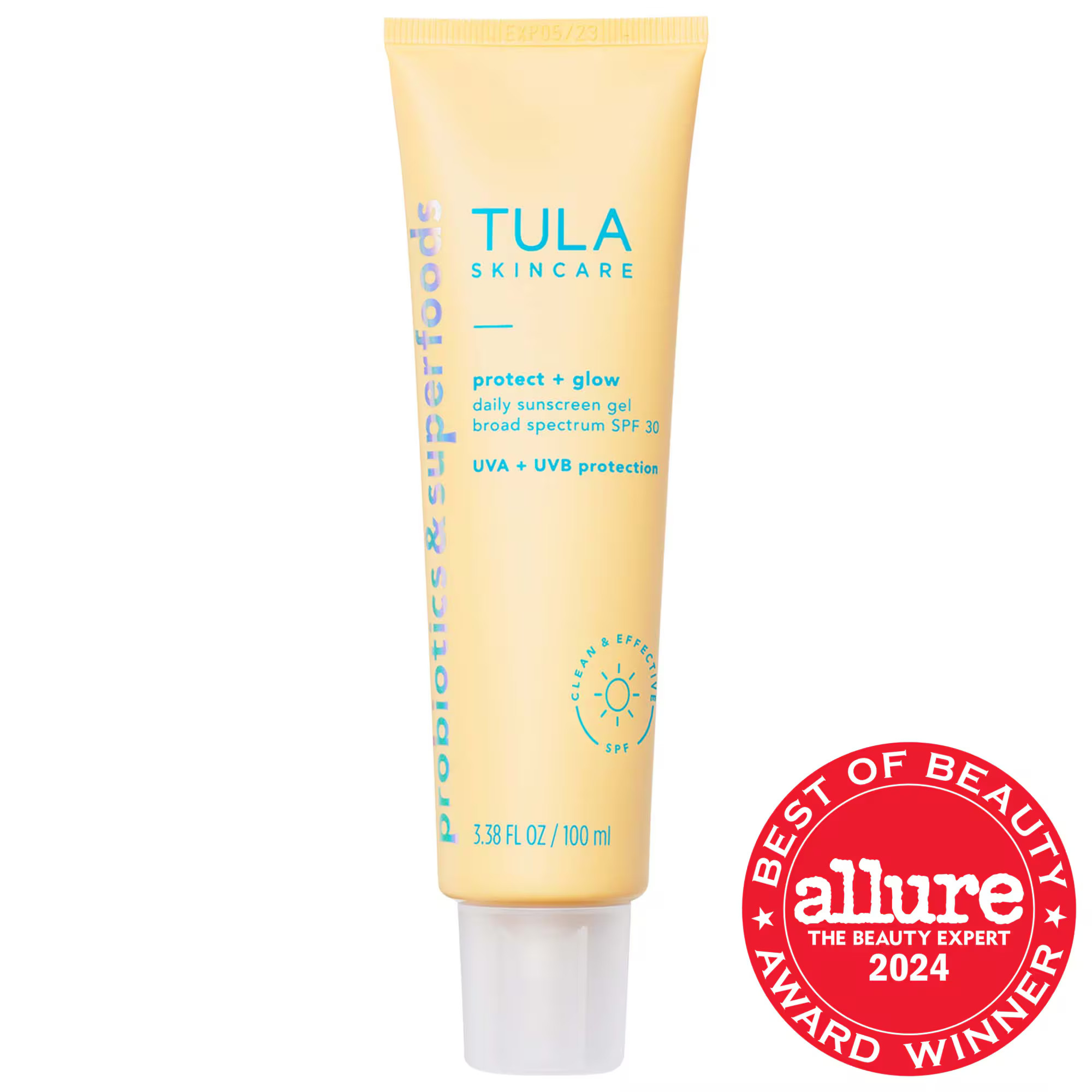 TULA Skincare Protect + Glow Daily Sunscreen Gel Broad Spectrum SPF 30 3.38 oz / 100 mL | Sephora (US)