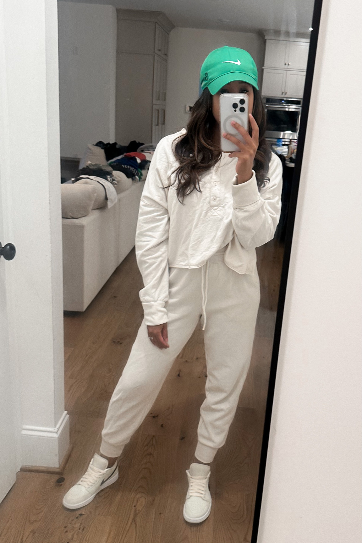 Tried to link todays travel outfit but Target no longer has it. Going to check again toward the end of summer because I’m hoping they’ll bring it back for fall. I love this hat because of how deep it comes on the sides, as weird as that sounds but IYKYK. My hat is green because it was gifted to me through my company (our colors are green) but if I were to buy another, I’d get black… I know, I know, basic B 😂. I am who I am. Shoes are TTS.

#LTKtravel