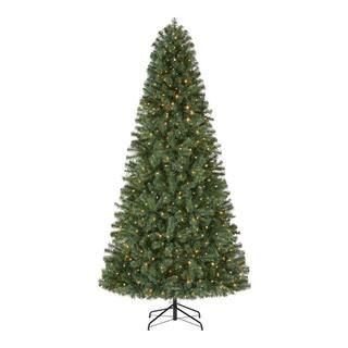 7.5 ft Festive Pine Christmas Tree | The Home Depot