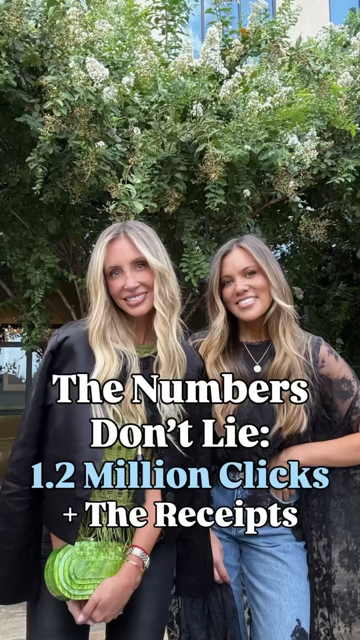 The numbers don’t lie: 1.2 million clicks + the receipts! ￼

Em:
Shoe size - 8.5 or 39