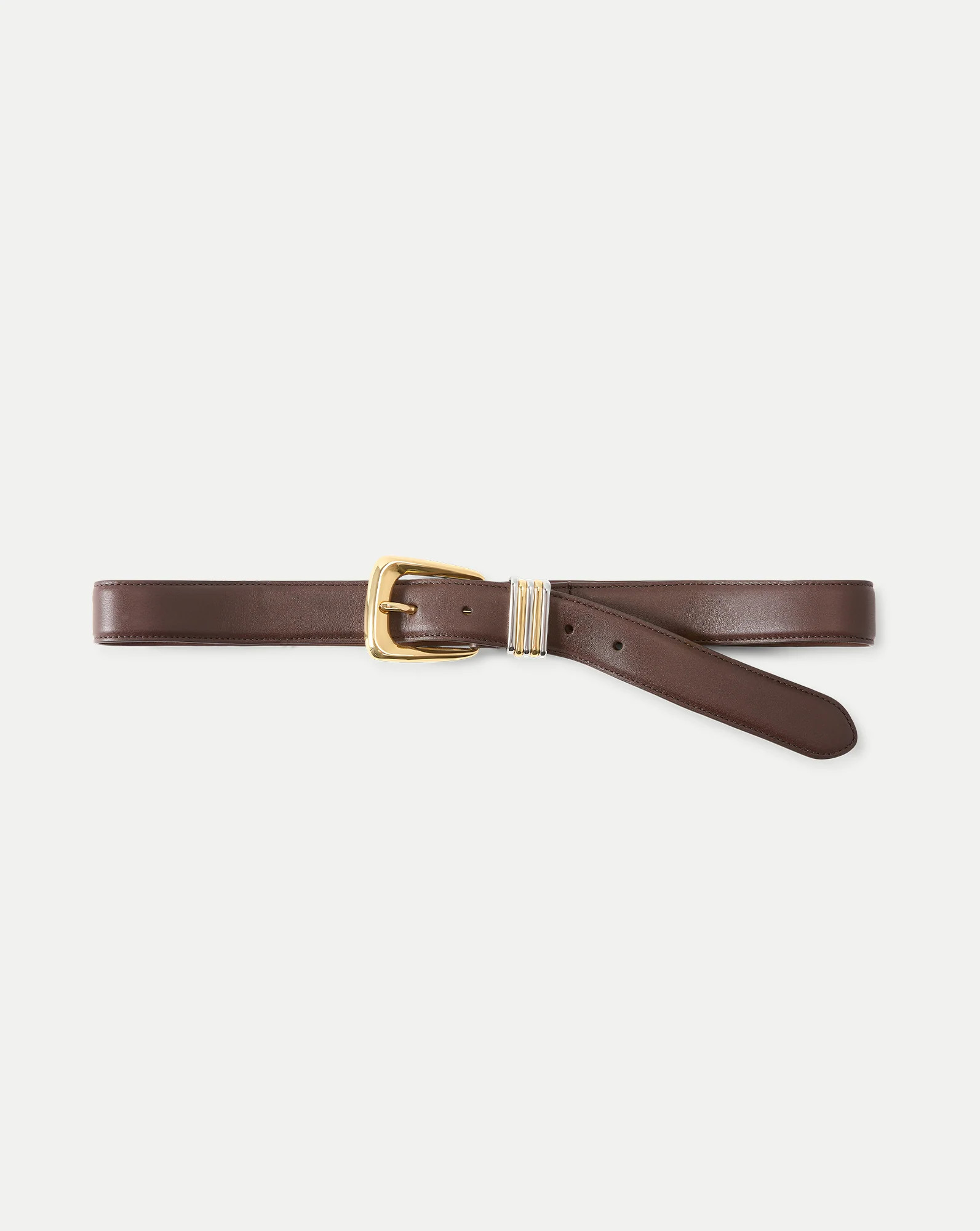 Veronica Beard Arch Leather Belt Espresso | Veronica Beard