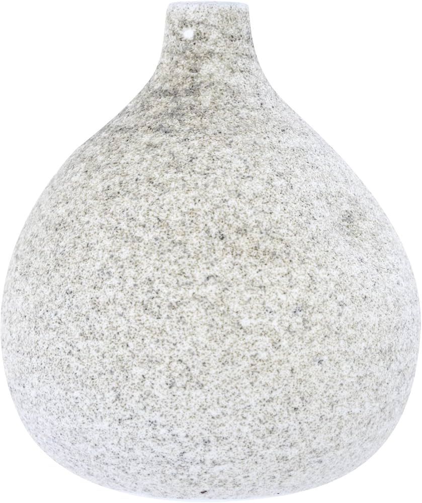 Creative Co-Op Small Textured Terracotta Narrow Top & Distressed Finish Vase, Cream | Amazon (US)