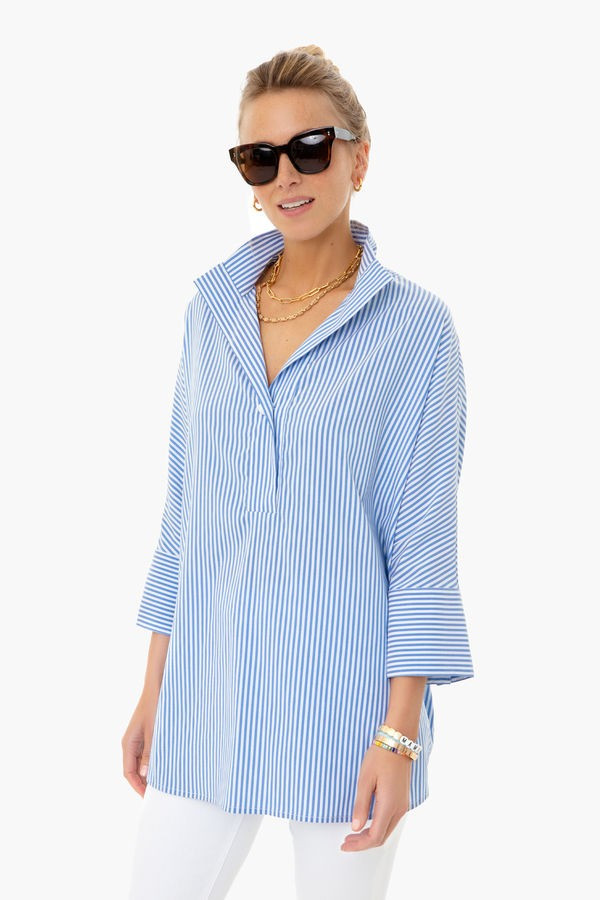 Blue Stripe Willow Blouse | Tuckernuck (US)