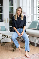The Carolyn Shirt - Coal | Julia Amory