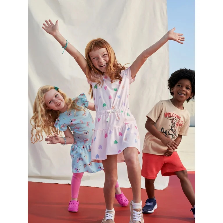 365 Kids from Garanimals Girls Print Tee with Short Sleeves, Sizes 4-10 - Walmart.com | Walmart (US)
