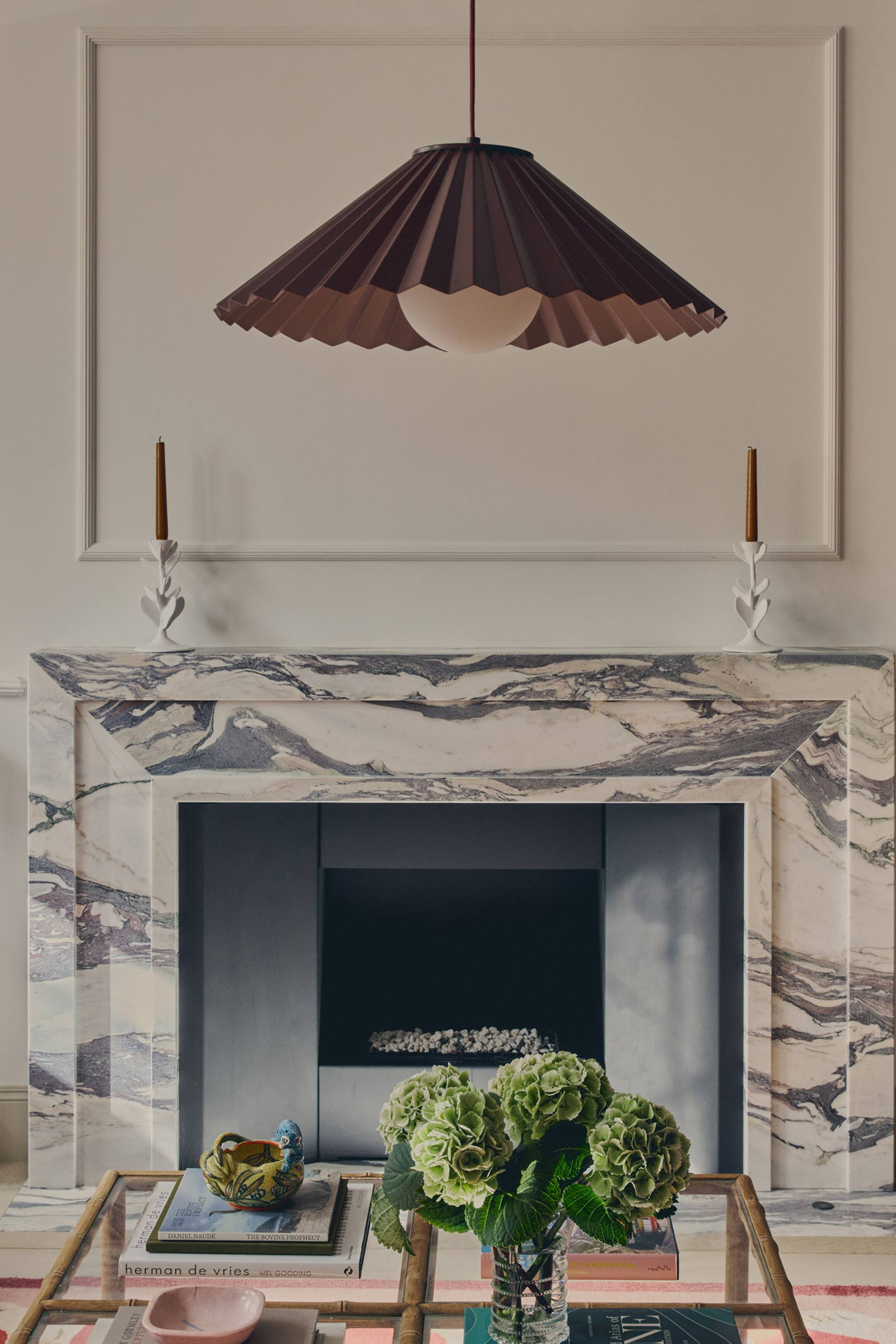 The Pleat Pendant Ceiling Light - Burgundy/lilac - houseof - Home All | H&M GB | H&M (UK, MY, IN, SG, PH, TW, HK)