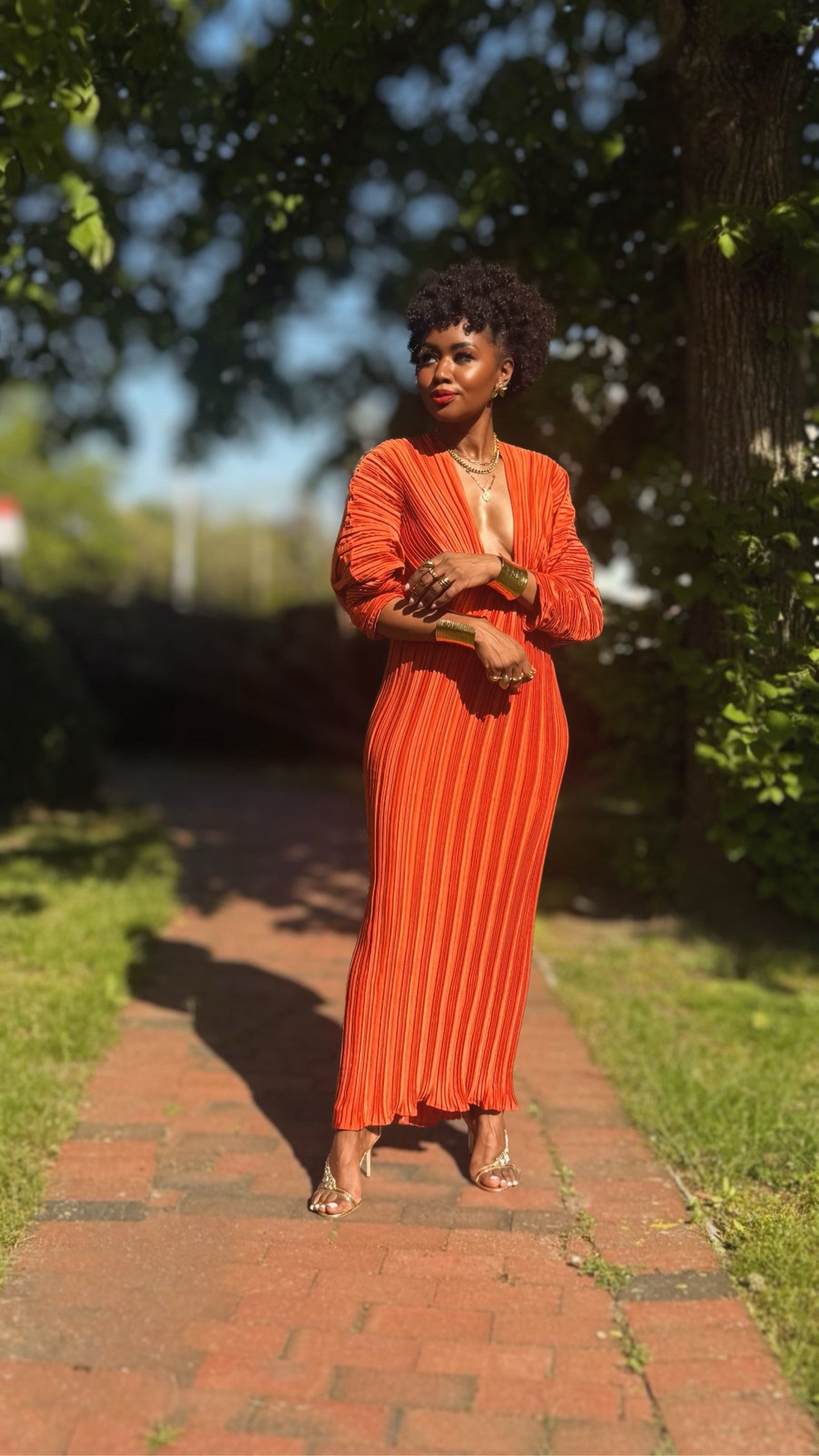 A fabulous dress and fabulous heels!