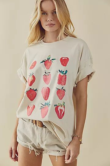 Strawberries Oversized Tee | Free People (Global - UK&FR Excluded)