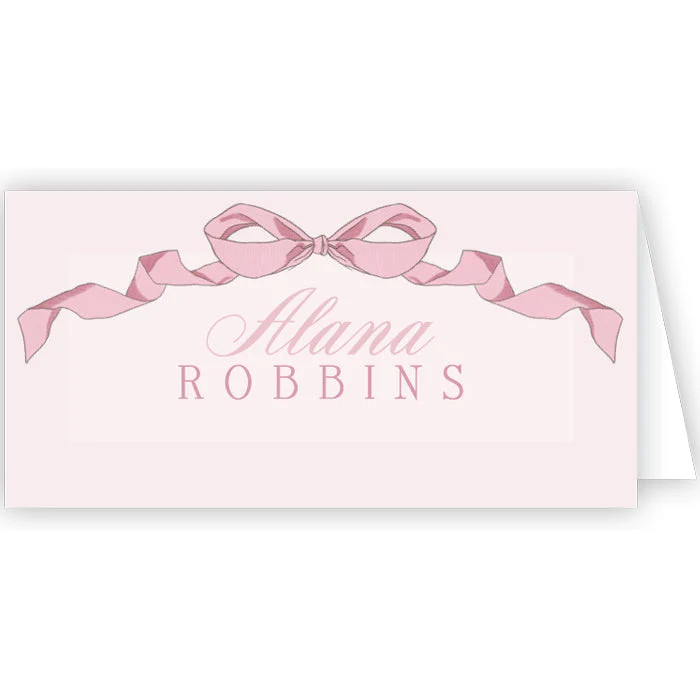 Caitlin Wilson Blush Bow Place Card | Rosanne Beck Collections
