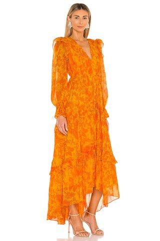 AMUR Allegra Gown in Persimmon Jungle from Revolve.com | Revolve Clothing (Global)