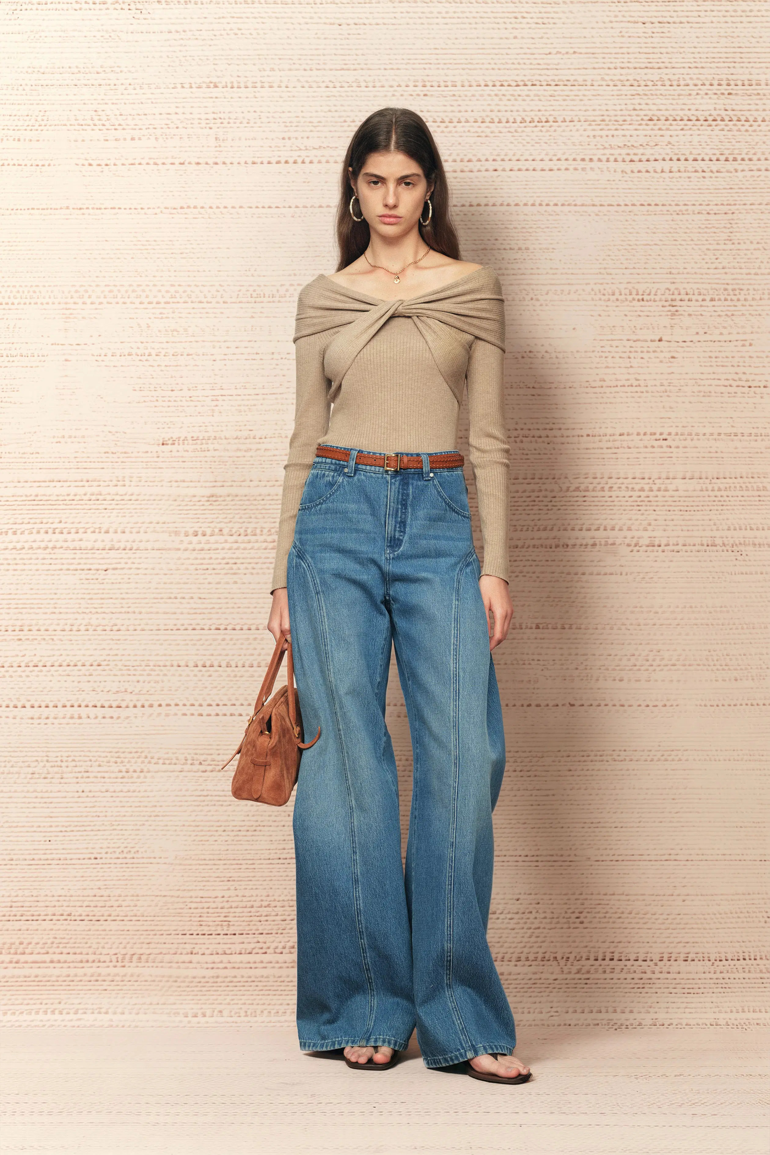 Lyra Reversible Bow Off Shoulder Knit Top | Fabrique
