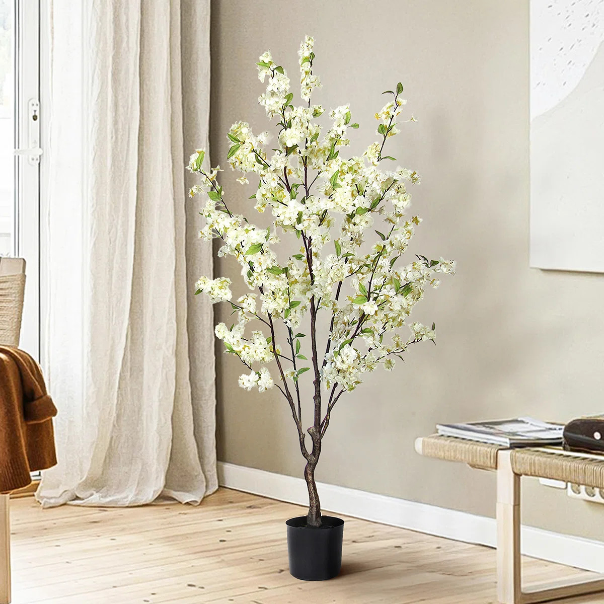 Artificial Cherry Blossom Tree in Pot | Wayfair North America