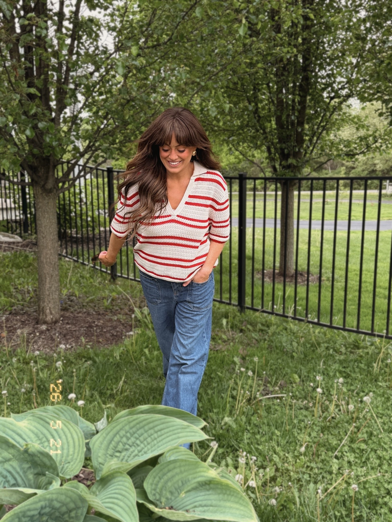 Cozy stripe collar shirt - such a light layer you can dress up or down!

#LTKSeasonal