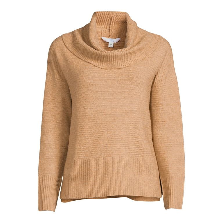 Time and Tru Women’s Long Sleeve Cowl Neck Sweater | Walmart (US)