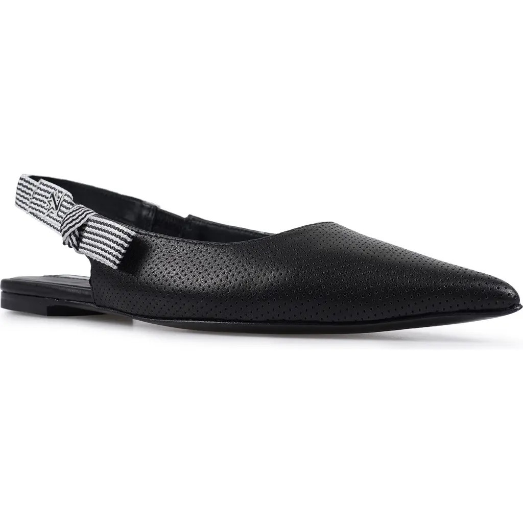 ZIGI Complete Pointed Toe Slingback Flat in Black at Nordstrom, Size 7 | Nordstrom