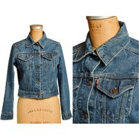 Vintage Levis Jean Jacket Dark Denim Ranch Hand Two Pocket Trucker | Etsy (US)