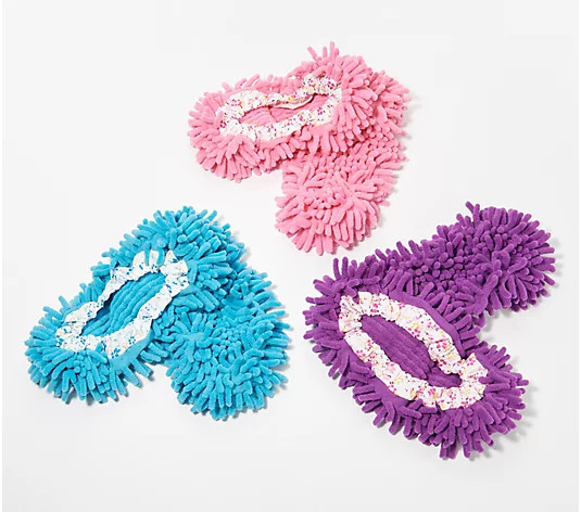 EZClean Footsies 6pc Microfiber Floor Cleaning Shoe Covers - QVC.com | QVC