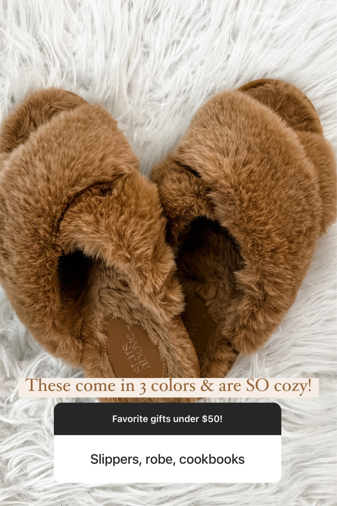 I’ve been wearing these slippers non stop! Such a good gift idea! 

Loverly Grey, gift idea for her

#LTKGiftGuide #LTKfindsunder50