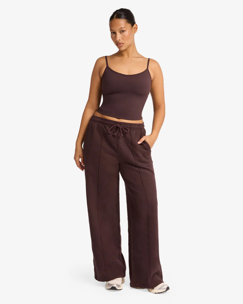 CSB Wide Leg Sweatpant | Espresso | Crop Shop Boutique US