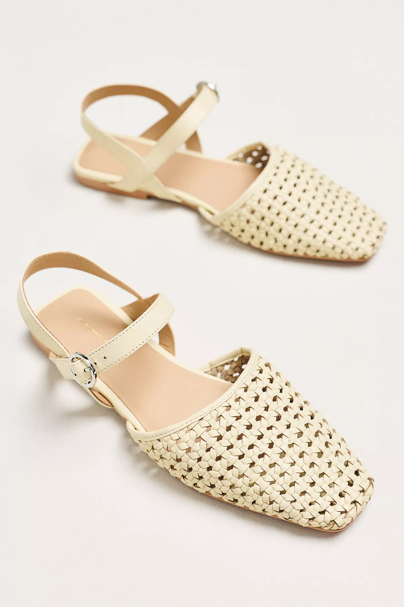 By Anthropologie Woven Leather Ankle Strap Sandals | Anthropologie (US)