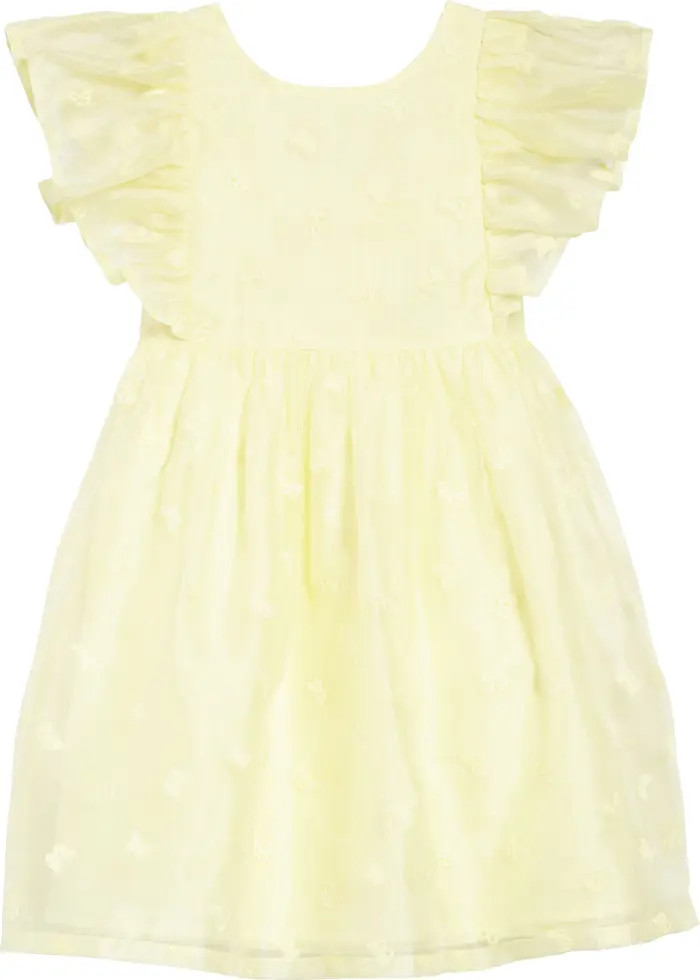 Kids' Embroidered Mesh Dress | Nordstrom