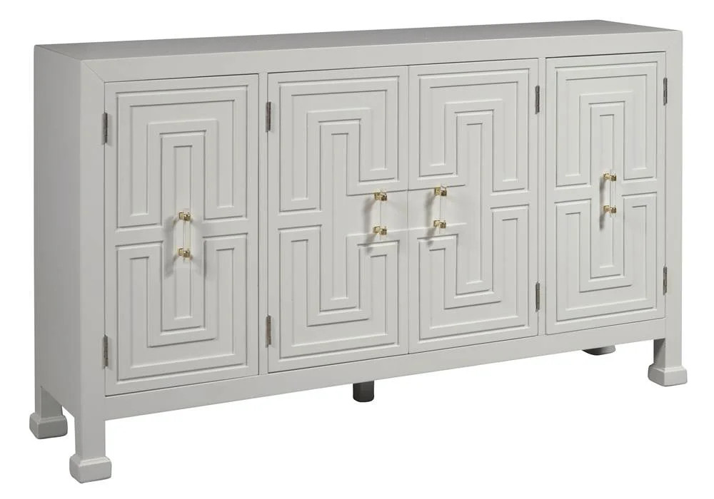 Geometric Overlay Credenza in White | Walmart (US)