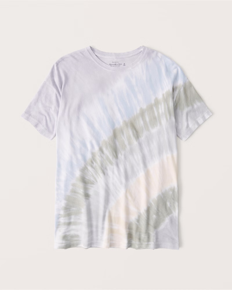 90s Tie-Dye Oversized Boyfriend Tee | Abercrombie & Fitch (US)