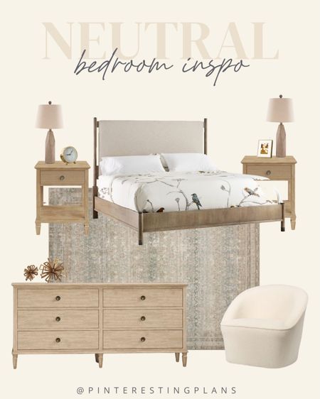 Neutral bedroom inspo. I love these wooden lamps and they’re a great price! Also this bed frame 😍

#LTKhome