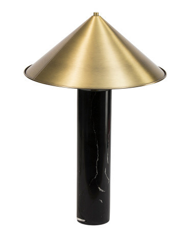 18x28 Ansley Marble Base Metal Shade Table Lamp | TJ Maxx