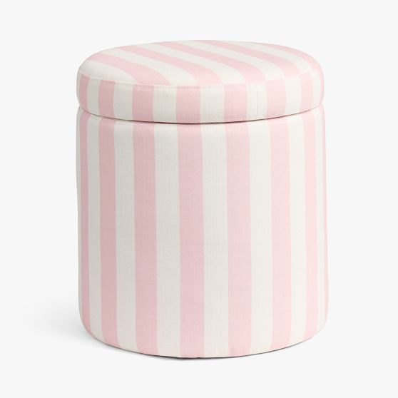 Simple Round Storage Ottoman | Pottery Barn Teen