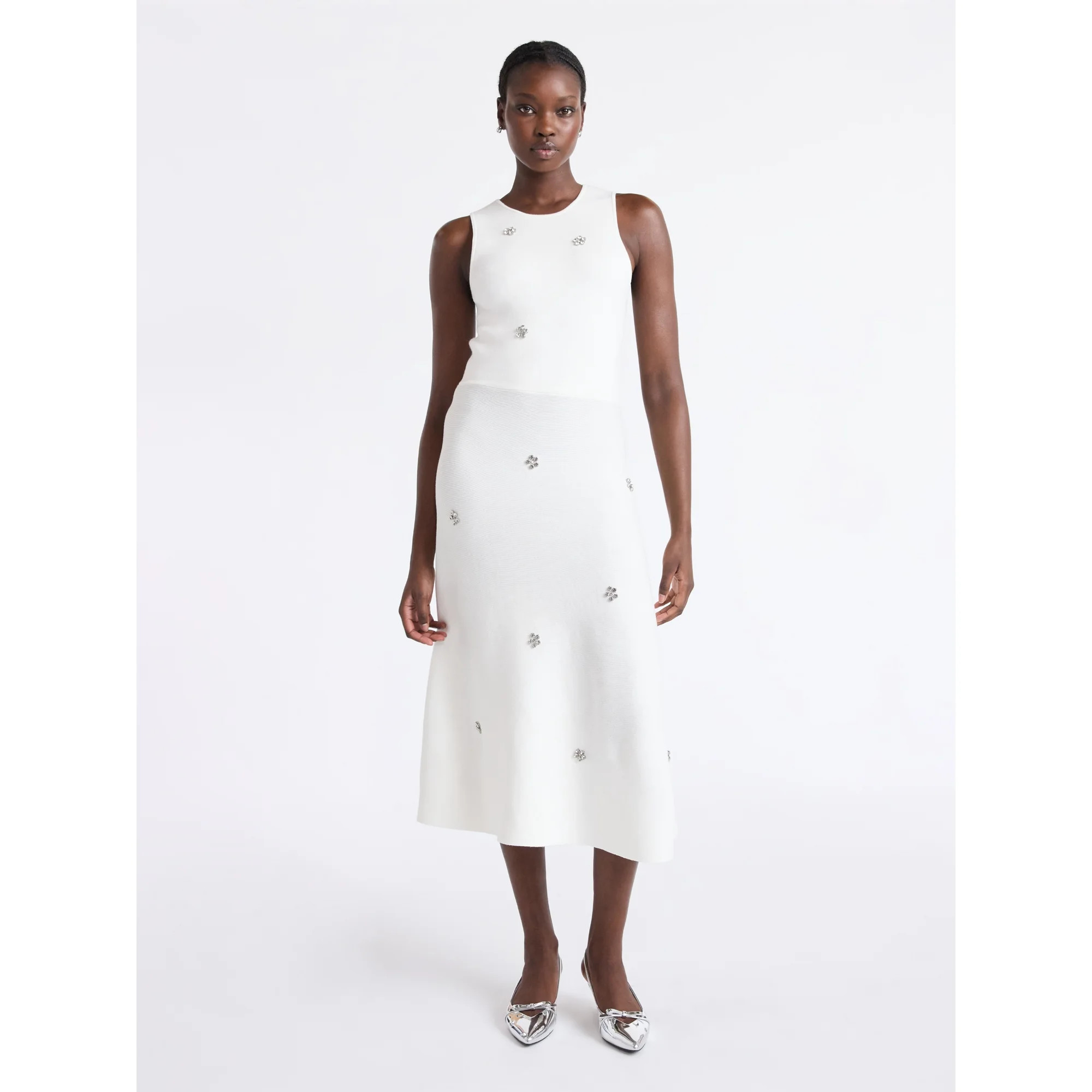 Free Assembly Women's and Women's Plus Beaded Sleeveless Midi Sweater Dress, Sizes, XS-4X | Walmart (US)