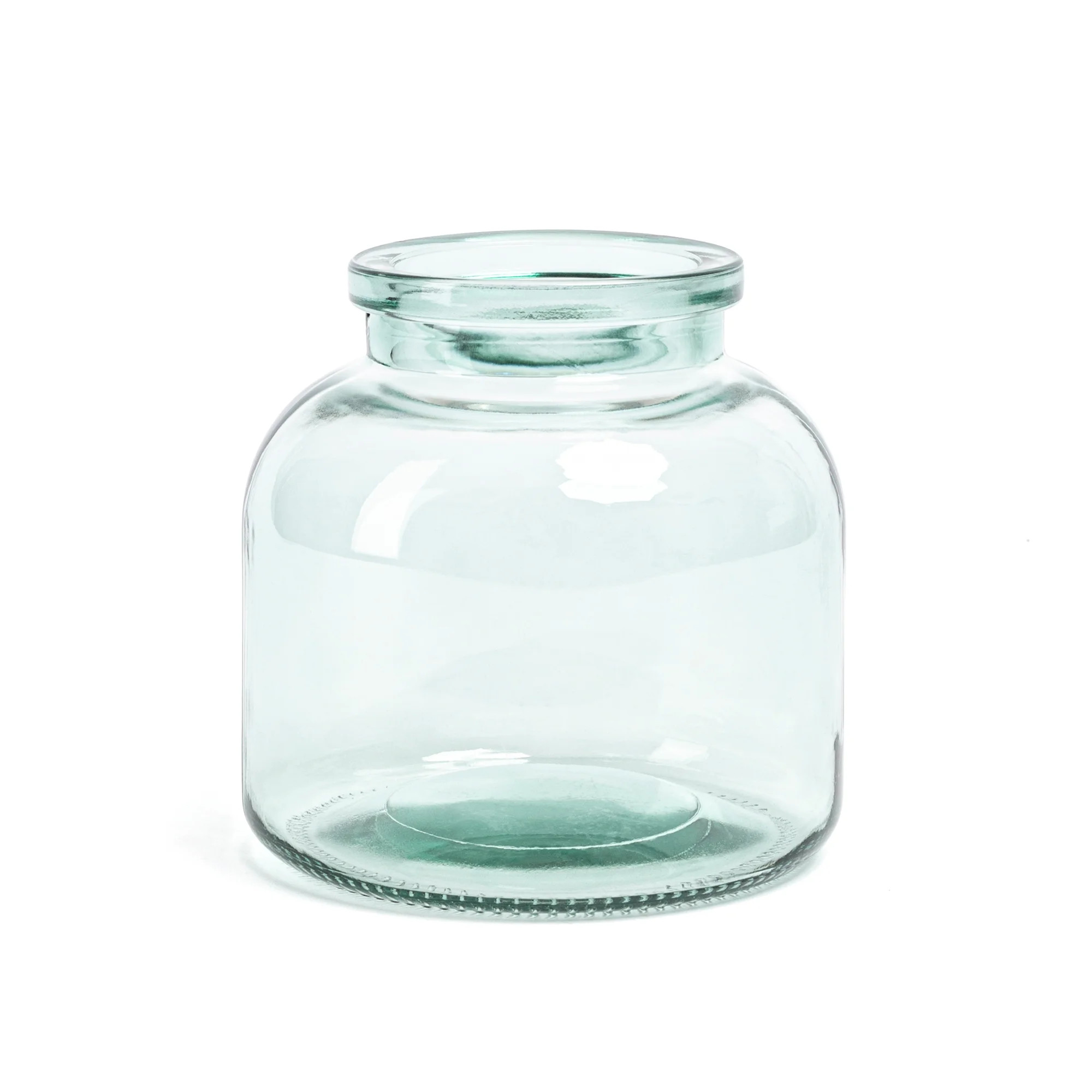 Mainstays Wide Jug Glass Vase, 5'', Green | Walmart (US)