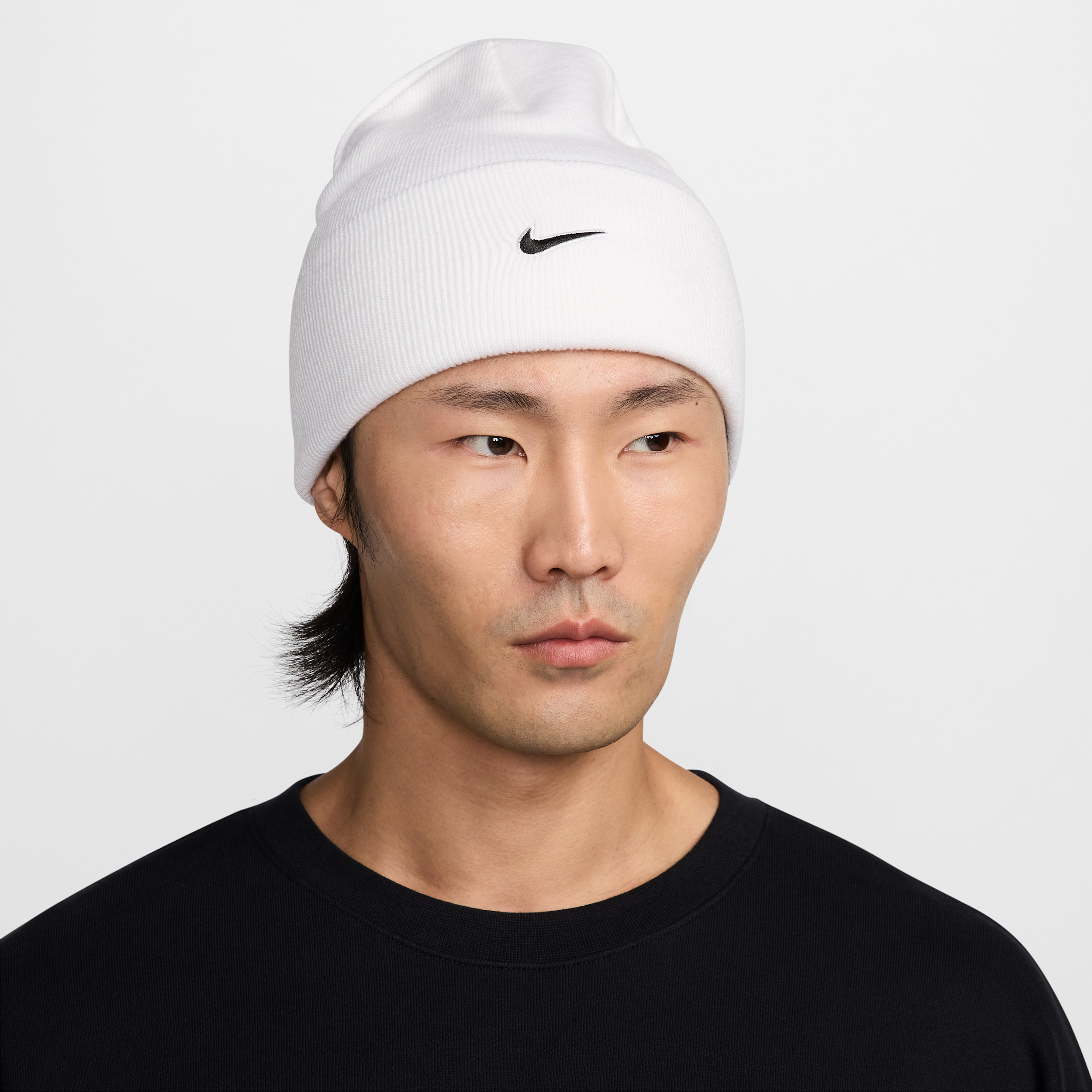 Nike Unisex Peak Swoosh Beanie in White | HF0187-100 | Nike (US)