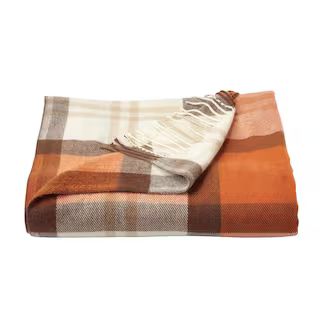 Lavish Home Spice (Rust and Brown) Throw Blanket-66HD-Throw016 - The Home Depot | The Home Depot