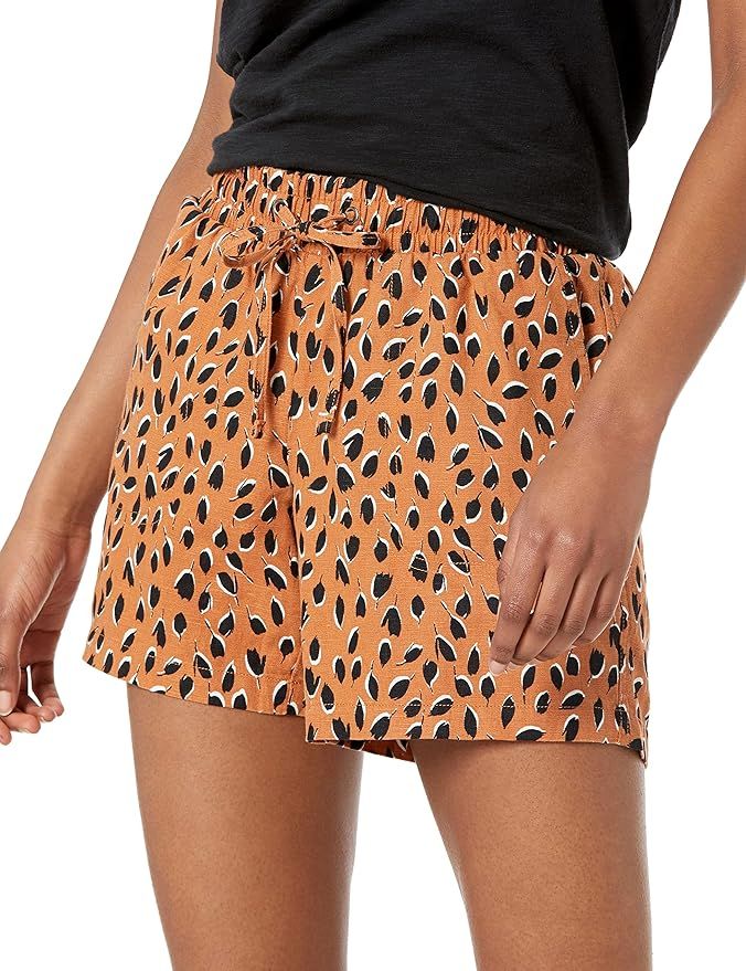 Amazon Essentials Women's Drawstring Linen Blend Short - 5" | Amazon (US)