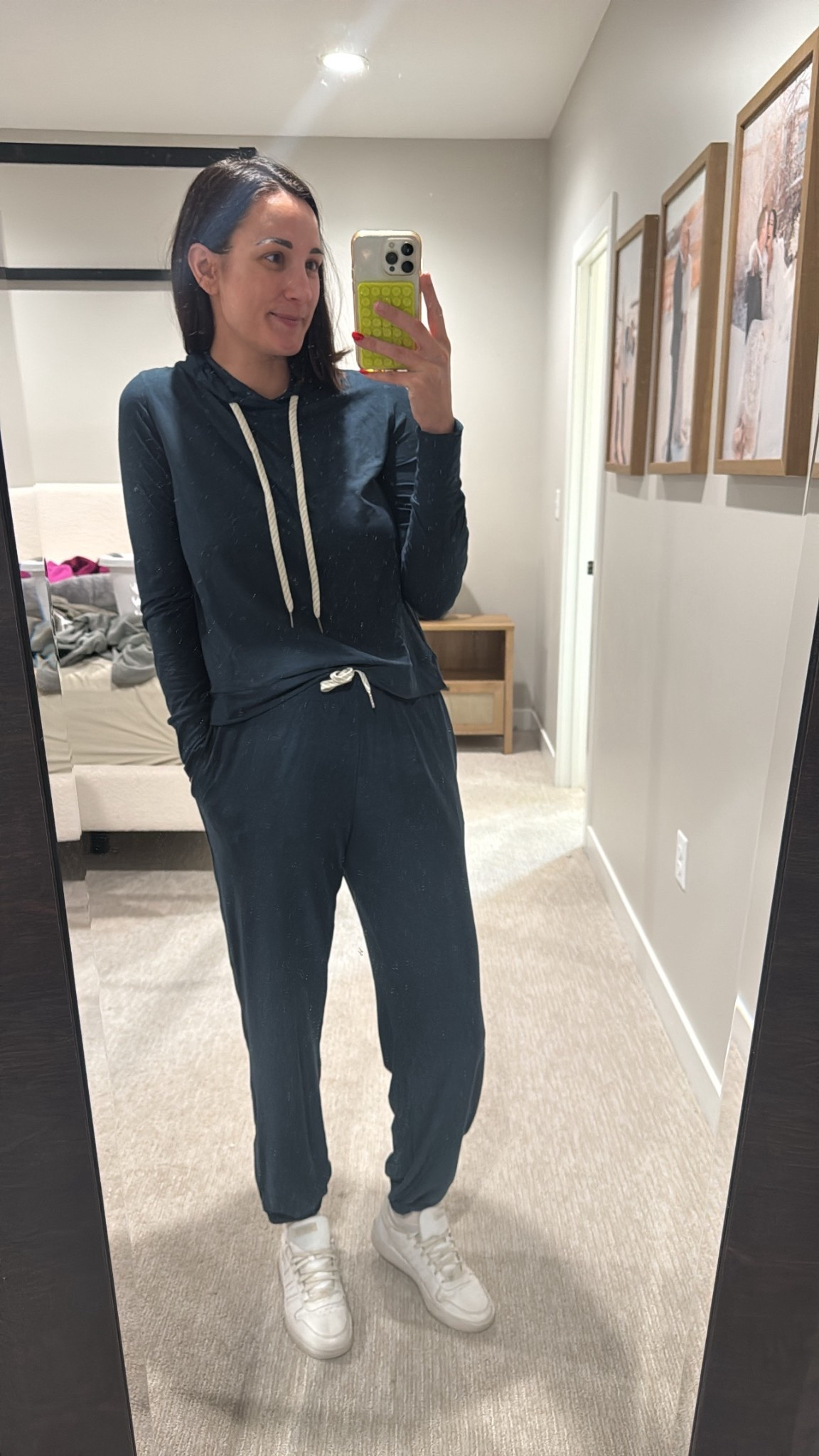 The best set! Feels like a brand name but it’s much less! Both size small, bottoms 28 inch inseam 

Color: Heathered navy, true match to hoc autumn warm navy 

#LTKootd #LTKgrwm #LTKdayinmylife