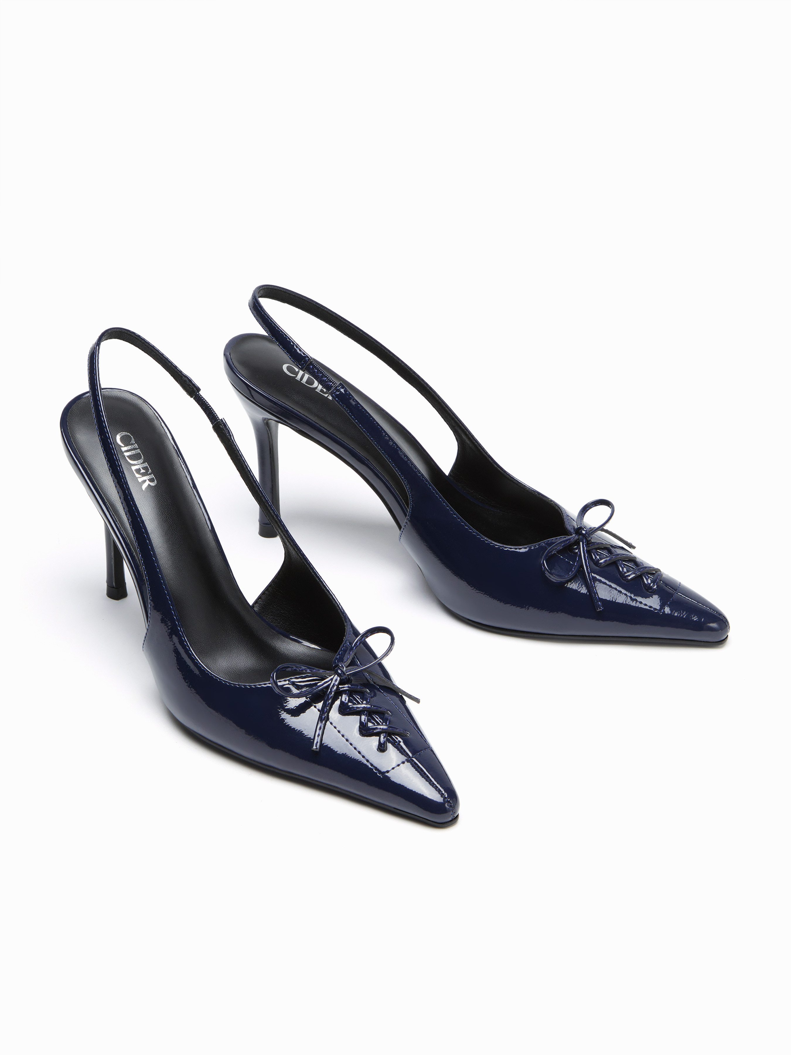 BOWKNOT POINTED TOE SLINGBACK HEELS For Daily Casual Date Work | Cider