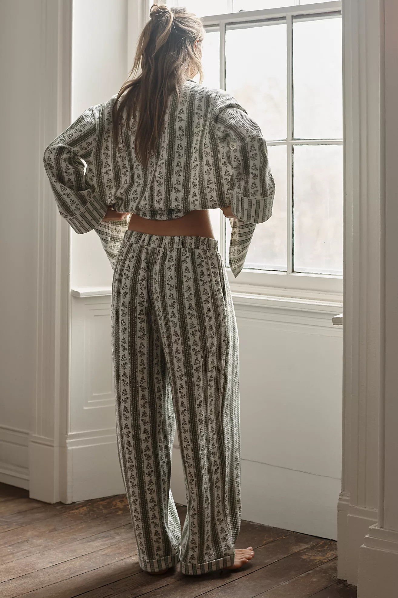 LyreBird Printed Quilted Jogger Pajama Pants | Anthropologie (US)