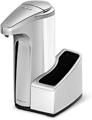 simplehuman 13 fl. oz Touch-Free Automatic Sensor Soap Pump With Removable Caddy, Brushed Nickel | Amazon (US)