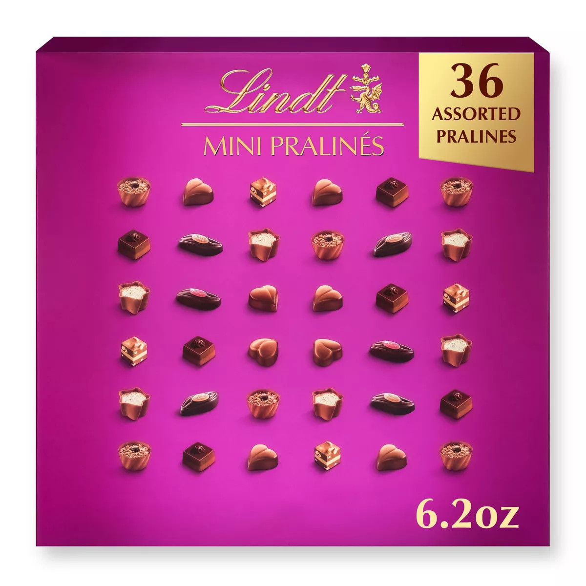 Lindt Mini Pralines Assorted Chocolate Candy Gift Box - 36ct/6.2oz | Target