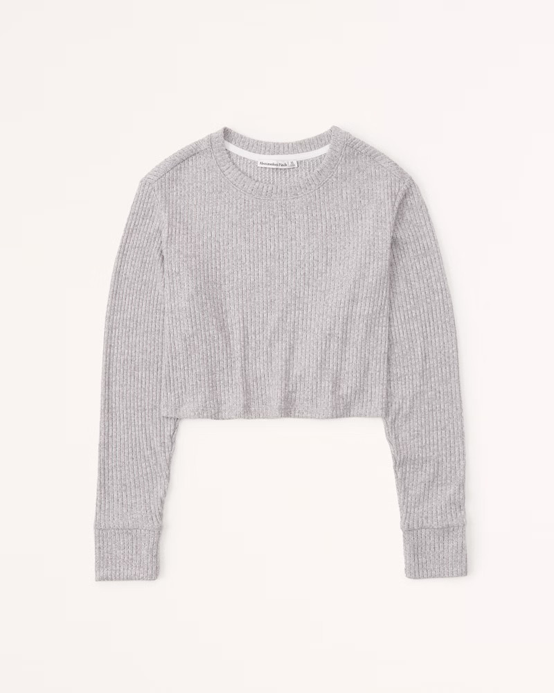 Long-Sleeve Cozy Rib Crew Top | Abercrombie & Fitch (US)