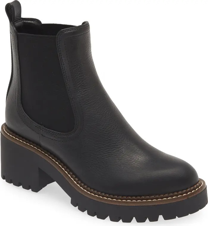 Miah Water Resistant Chelsea Lug Boot (Women) | Nordstrom